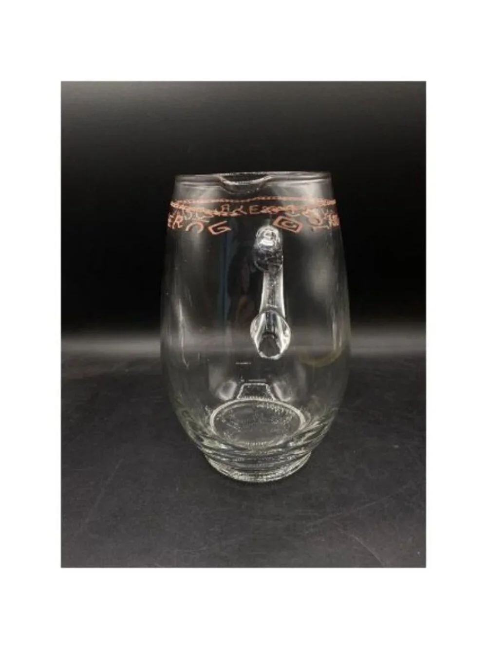 Cowboy Poetry Gathering Western Brands Large Iced Tea Glass Pitcher 8.25”